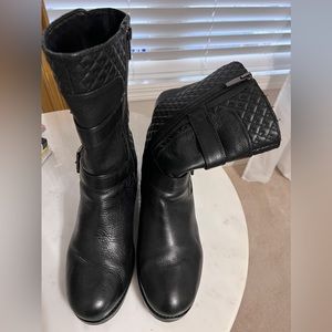 Vince camuto black moto boots